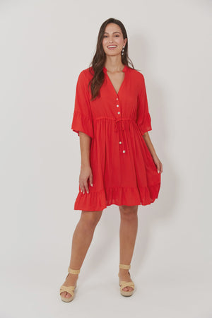 Isola Tie Dress Negroni