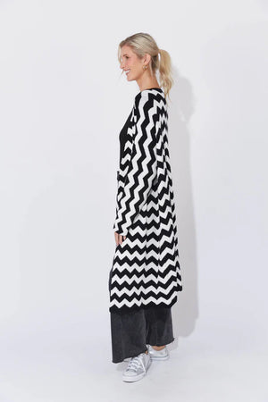 Marrakesh Cardigan White/Kohl/ONE SIZE