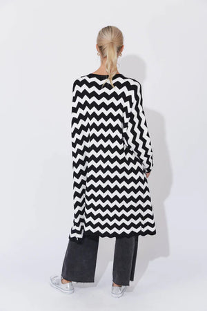 Marrakesh Cardigan White/Kohl/ONE SIZE
