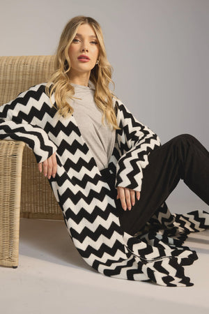 Marrakesh Cardigan White/Kohl/ONE SIZE