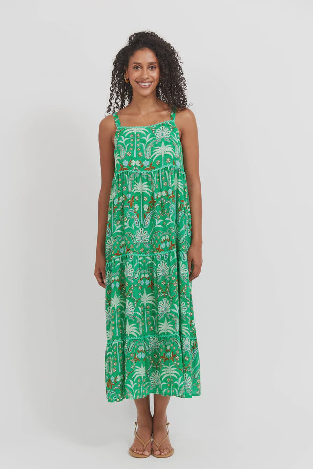 Haiti Tank Maxi Dress Palms