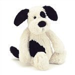 Bashful Black & Cream Puppy Medium