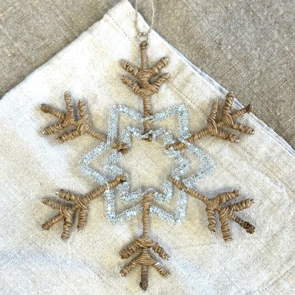 Lucia Beaded Snowflake 16cm