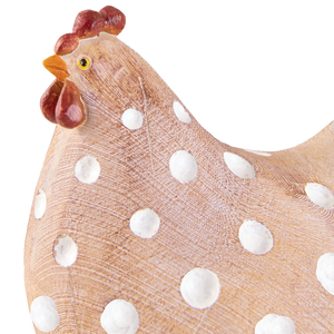 Resin Chicken Ornament - Dotty