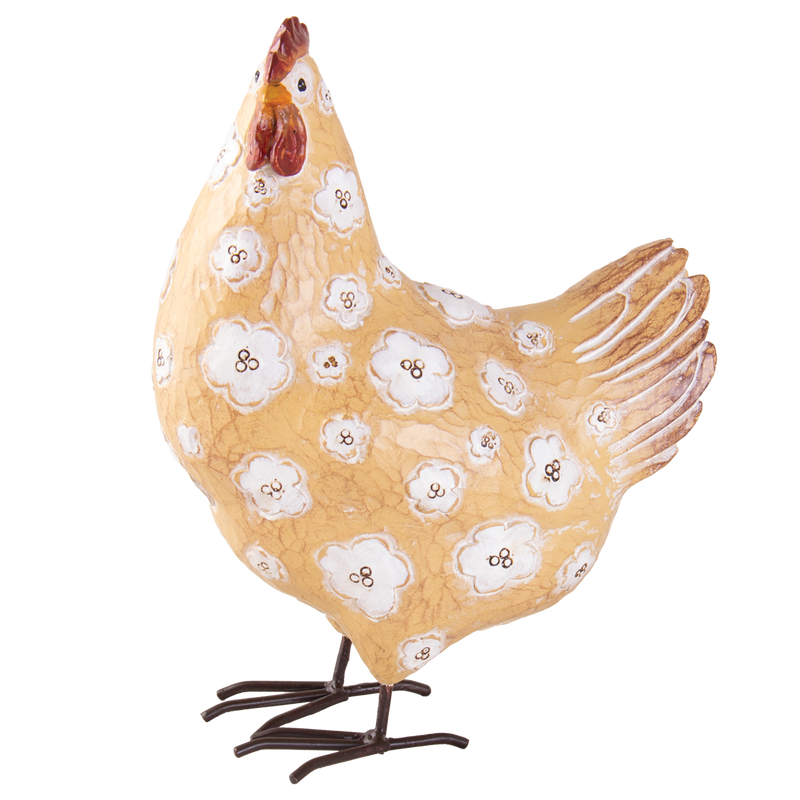 Resin Chicken Ornament -Daisy