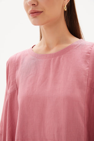Wide Seam Tunic / Rouge Pink