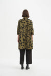 Handkerchief Hem Print Shirt Moss/Black