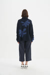Splatter Print Knit- Navy