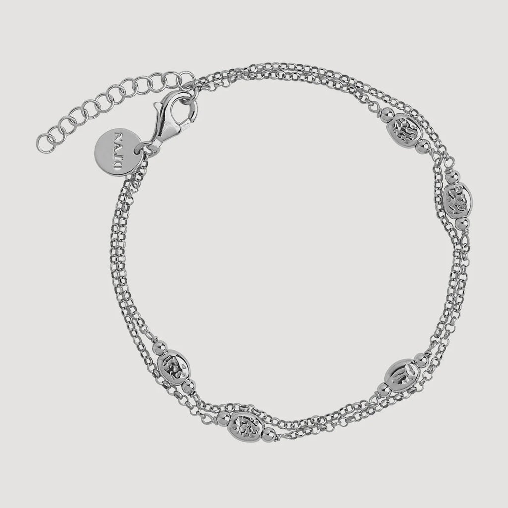 Volare Silver Double Chain Bracelet