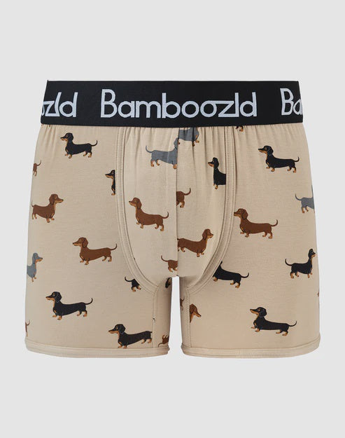 Mens Dash Pup Bamboo Sleep Short Stone