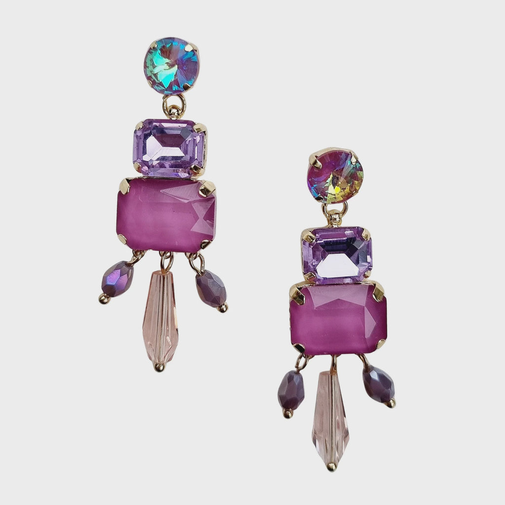 Nala Gem Earring Purple