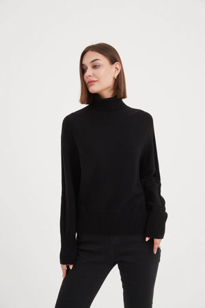 Roll Neck Knit / Black