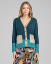 Poet Cardigan Blue/Aqua