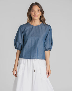 Ava Top - Chambray