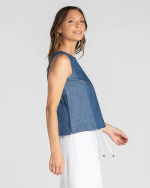 Hara Top Chambray