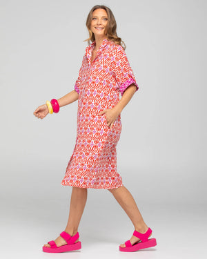 Maui Shirt Dress Naples Pomodorro