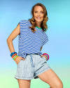 Bellissimo Tee Blue Stripe