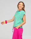Bellissimo Tee Green Stripe