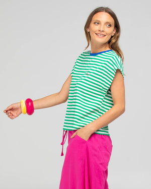 Bellissimo Tee Green Stripe