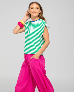 Bellissimo Tee Green Stripe