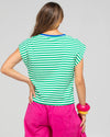 Bellissimo Tee Green Stripe