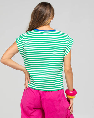 Bellissimo Tee Green Stripe