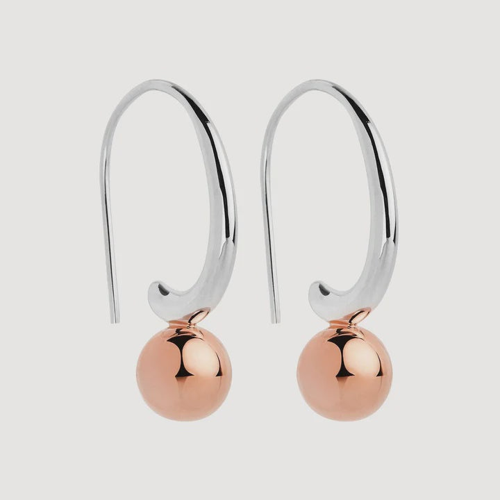 Fern Two-Tone Rose Gold Earring