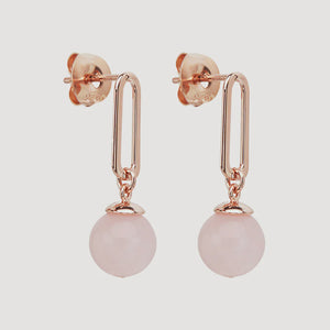 Alba Rose Quartz Earring