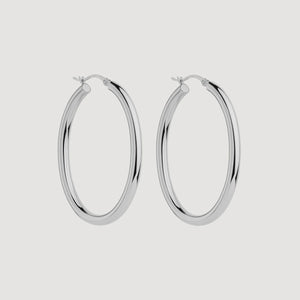 Orbit Hoop Earring Silver