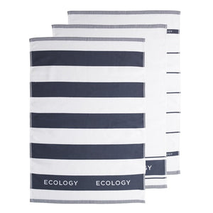 Fold S/3 Tea Towel Slate