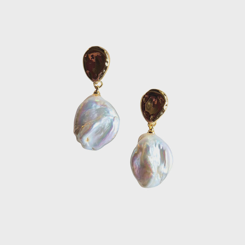 Ramy Gold & Pearl Drop Earring