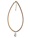 Leather & Pearl Necklace