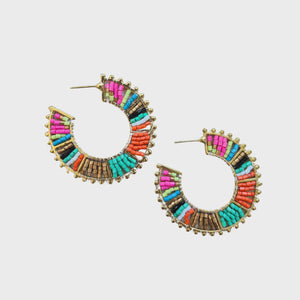Kya Beaded Hoop Earring