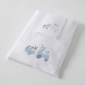 Farm Fun Bath Towel & Face Washer in Organza Bag