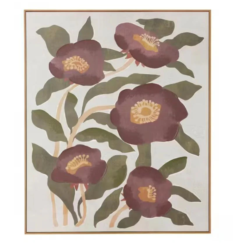 Fiori Oak Frame Oil Canvas