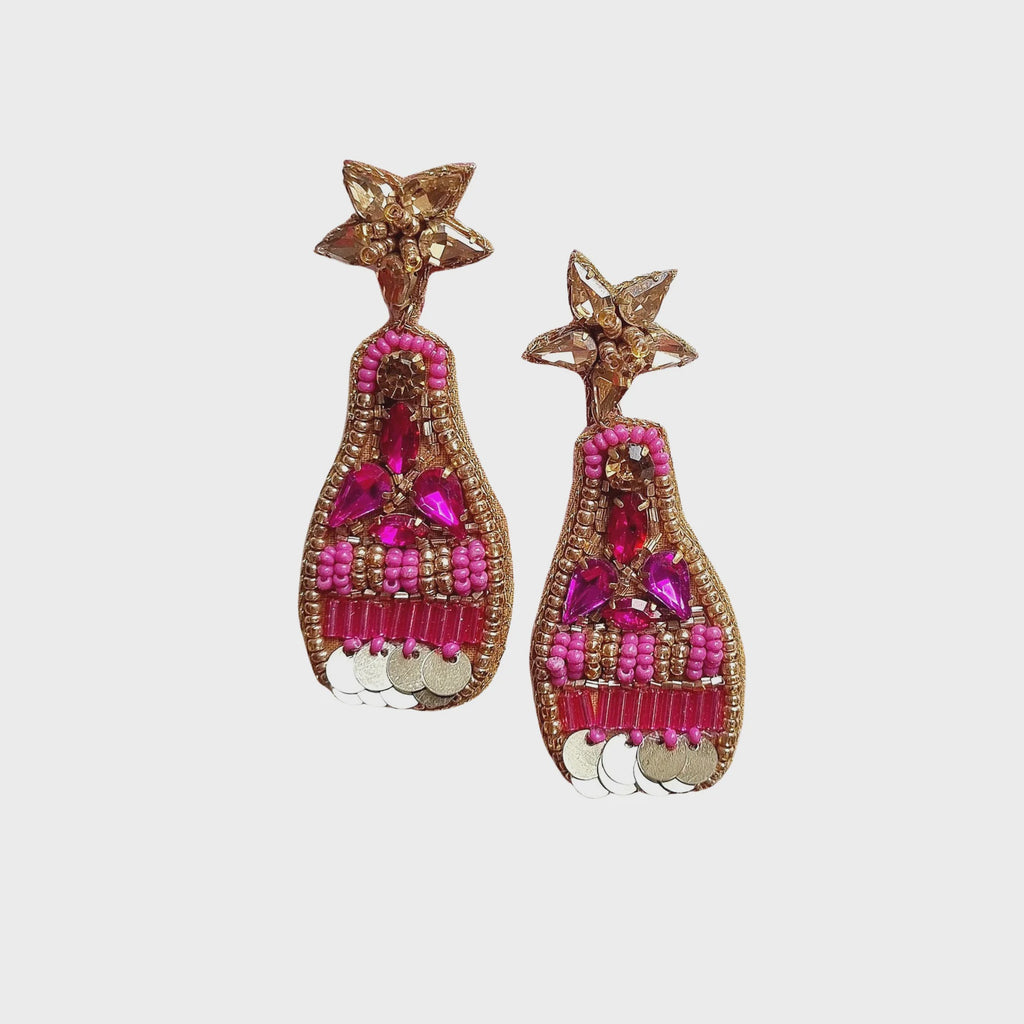 Raffia Earring Pink