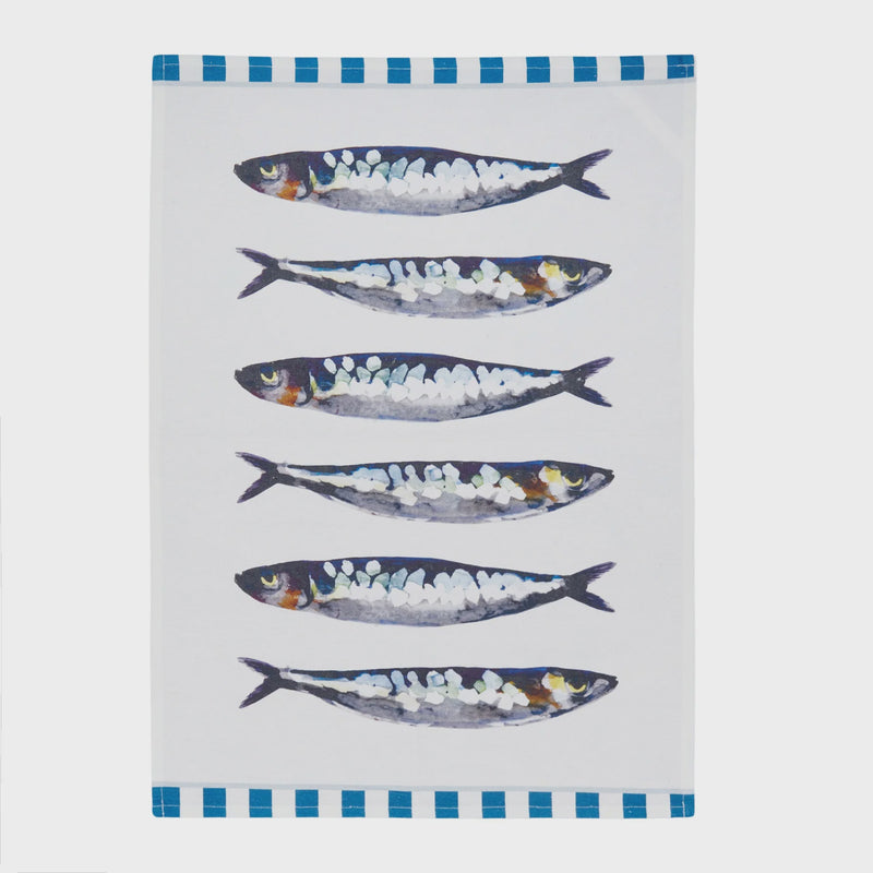 Sardinia Cotton Tea Towel  Blue