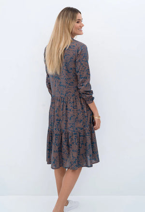 Milos Elysian Dress Tan Print