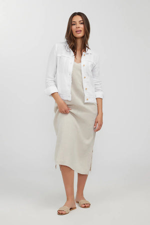 Bella Linen Jacket White