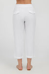 Lido 3/4 Linen Pant White