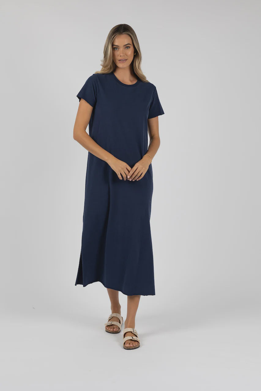 Basic Tee Dress Navy