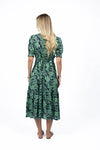 Fleur Midi Dress Mint Navy