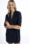 Leni Shirt Dress Navy