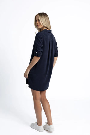 Leni Shirt Dress Navy