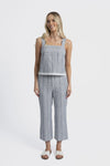 Eve Stripe Pant Midnight White