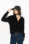 Knox Zip Sweater Black