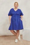 Halcyon Tie Dress Cobalt