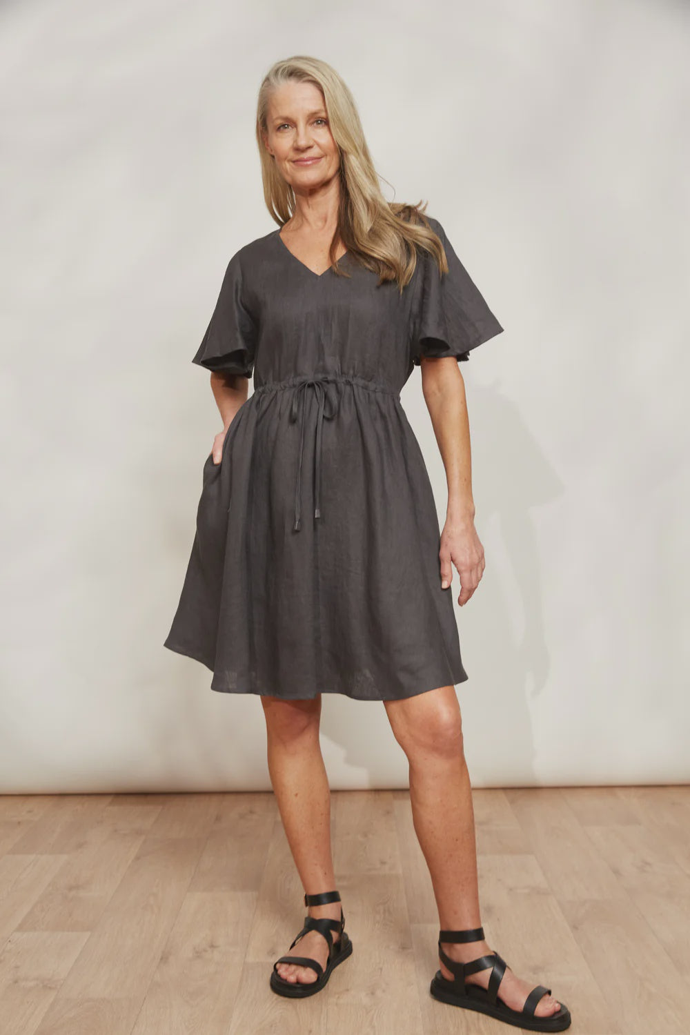 Halcyon Tie Dress Oyster