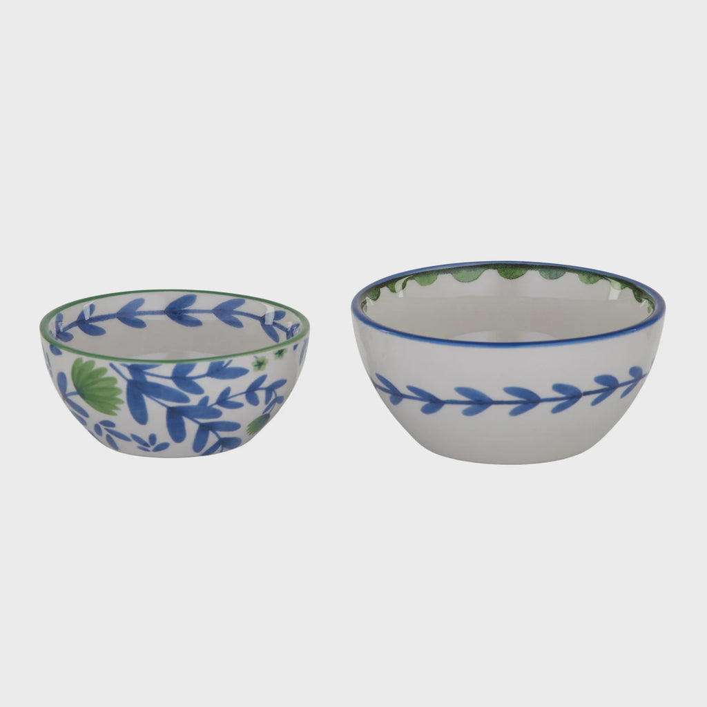 Indigo Ceramic Bowls S/2