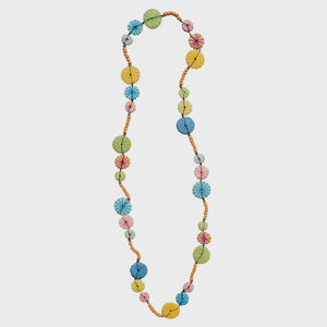 Wooden Blue & Yellow Necklace